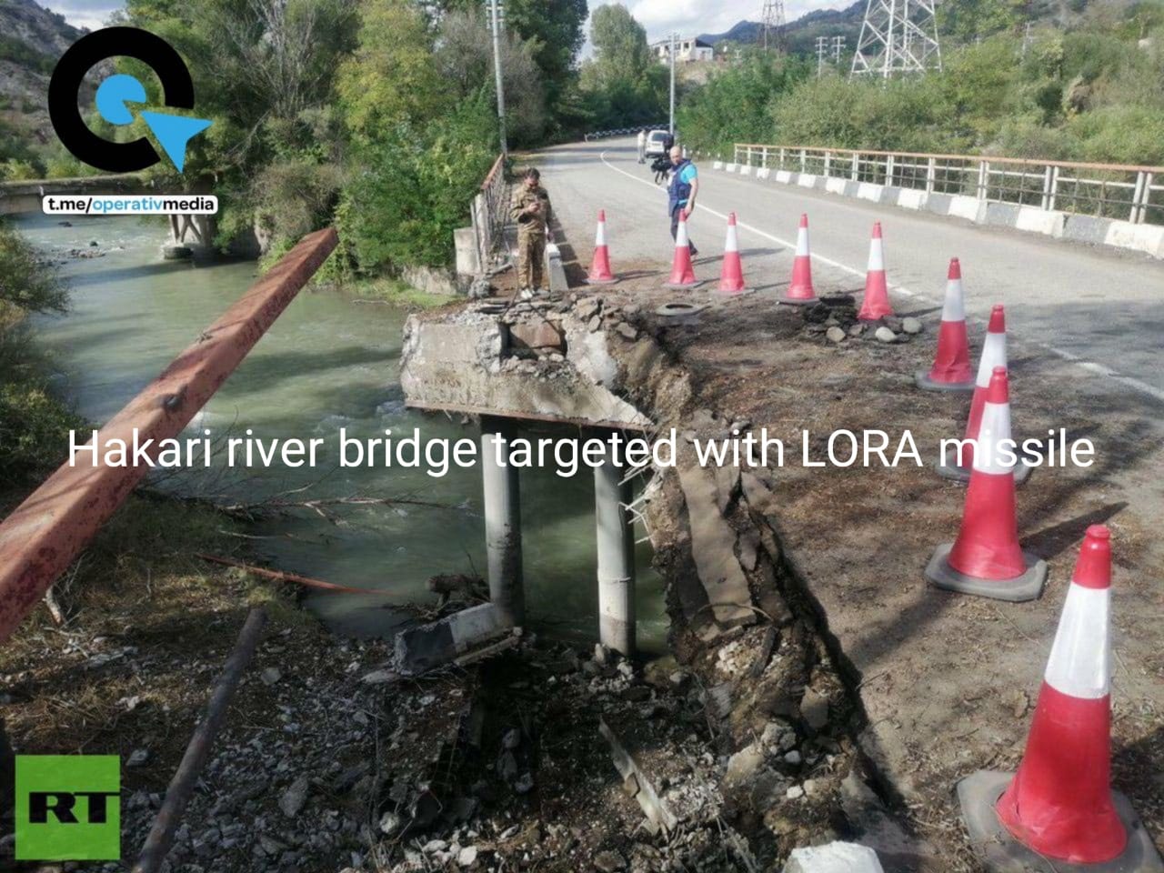 Bridge destroyed at Hakari river by LORA ballistic missile
