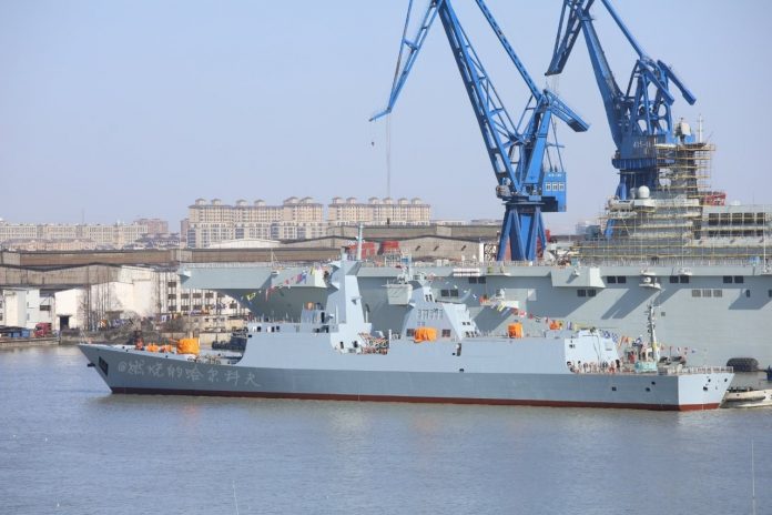 China’s Hudong-Zhonghua Shipyard launches 2nd Type-54A/P Guided Missile Frigate for Pakistan Navy