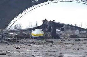 Antonov An-225 Mriya after bombing
