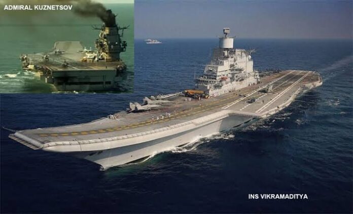Fire Onboard Aircraft Carrier INS Vikramaditya